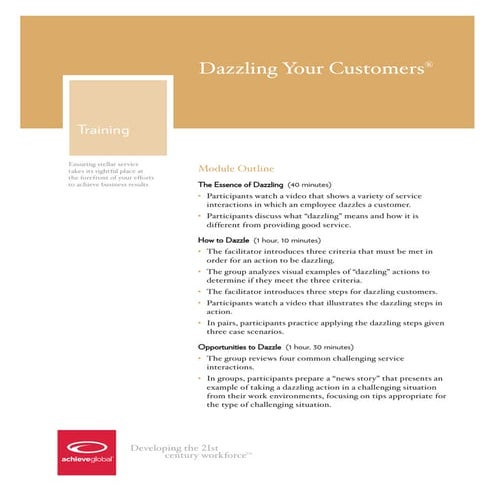 Dazzling Your Customers