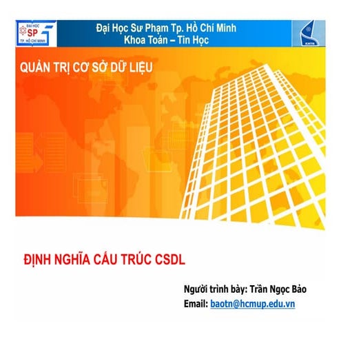 Bài 2 : Các đối tượng trong CSDL - SQL server | PDF