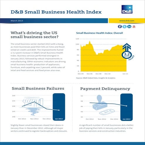 D&B Small Business Health Index (March 2013)
