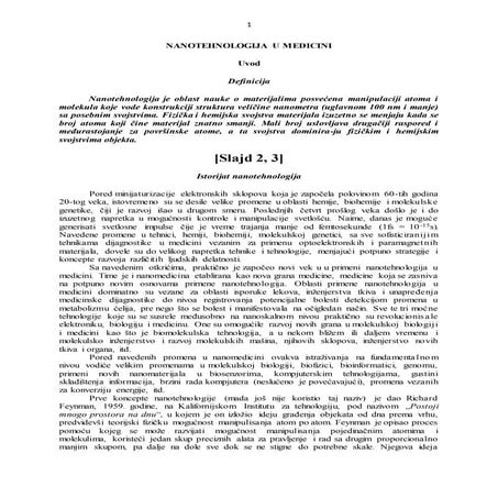 NANOTEHNOLOGIJA U MEDICINI