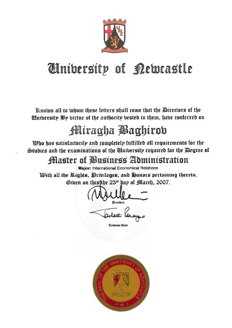MBA degree
