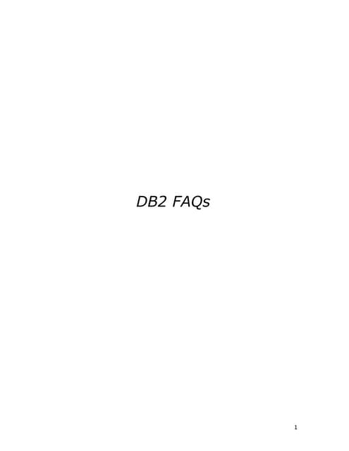 Db2 faqs