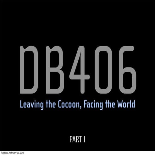 Industrial Design Masters Module Lecture - Leaving the Cocoon, Facing the Wor...