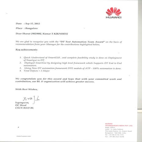 DT_Test_Automation_Award-Huawei | PDF
