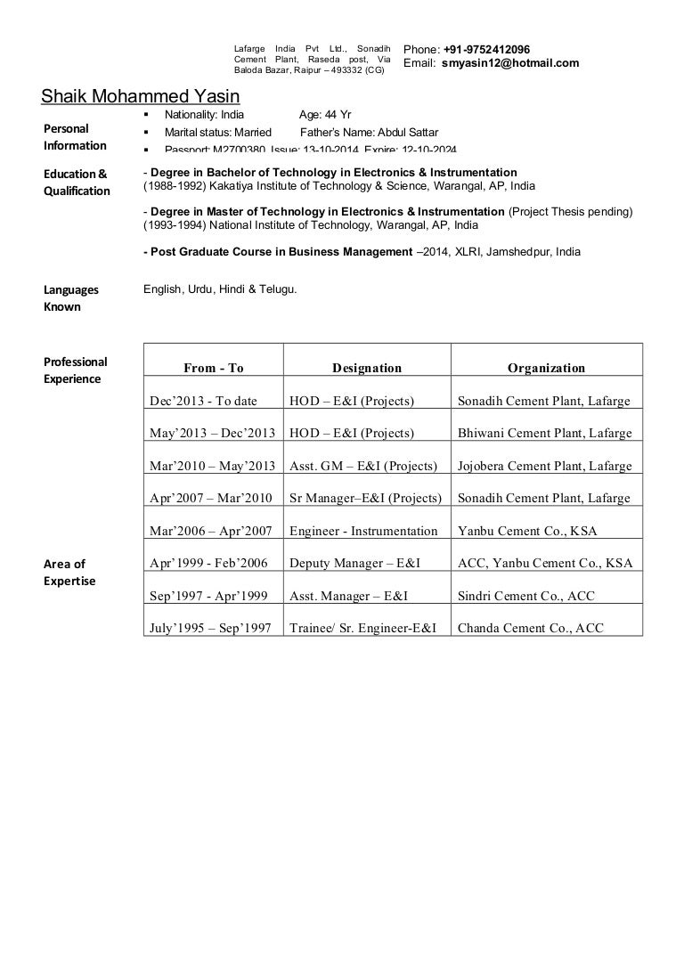 Yasin Resume