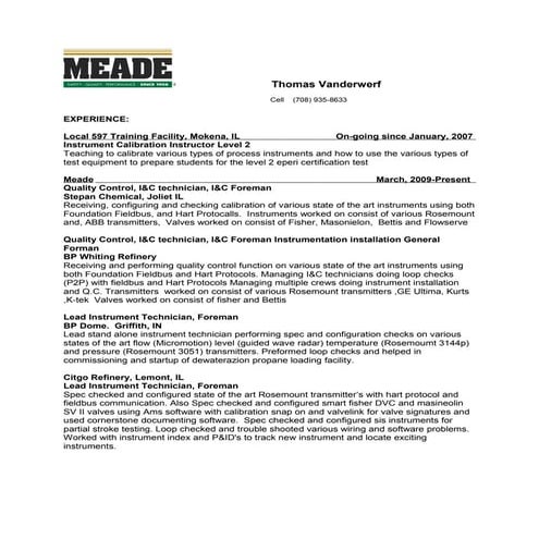 update cv AUG2011 | DOC