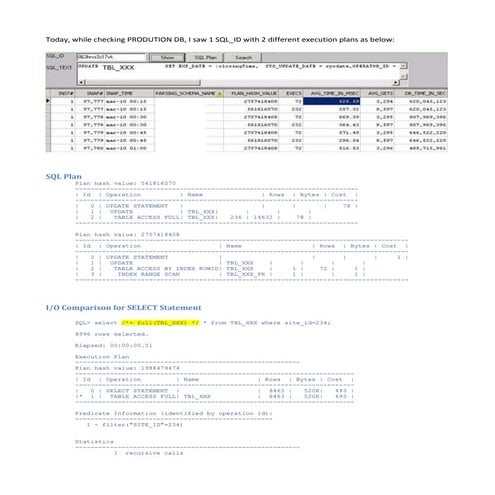 Checking clustering factor to detect row migration