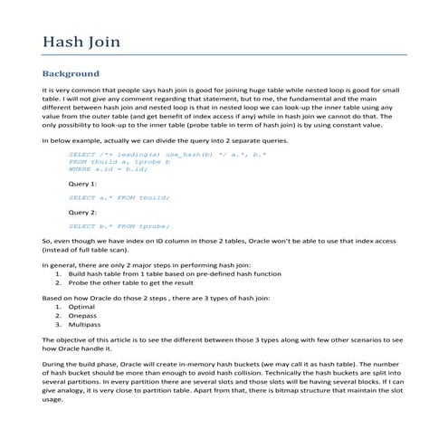 Hash join | PDF