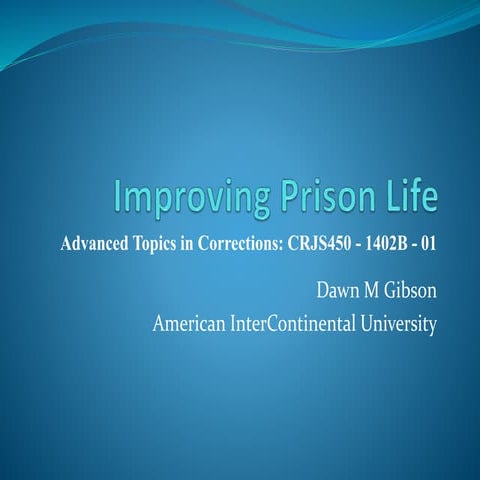 Improving Prison Lifeppt groupp4