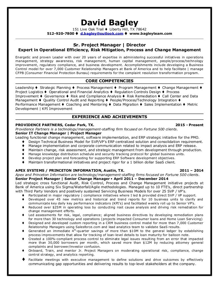 performance management resumes