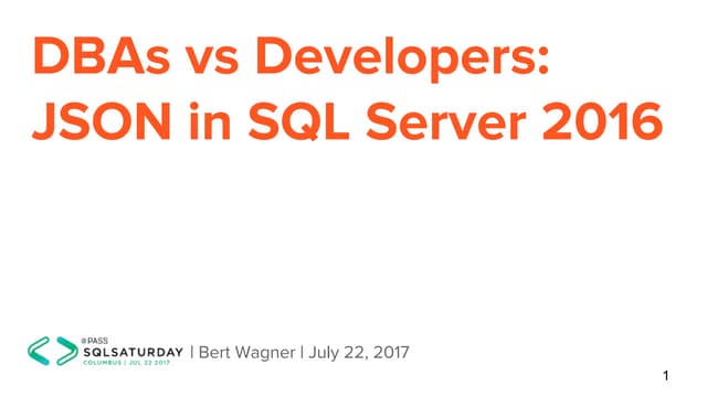 JSON in SQL Server 2016