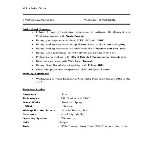 JavaResume