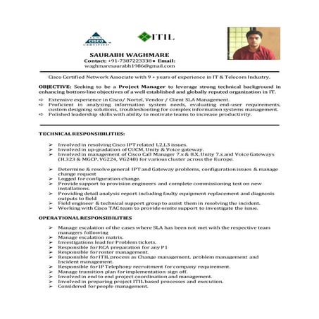 SAURABH WAGHMARE-Project Manager