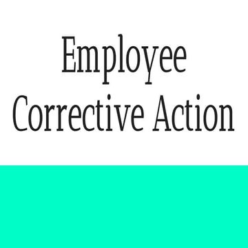 Employee Corrective Action