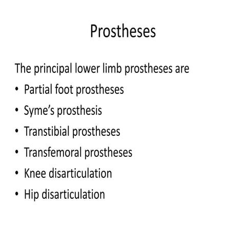 prosthetics