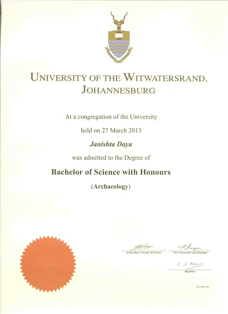 Archaeology Honours Certificate