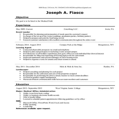 Sara Johnson Resume | DOCX