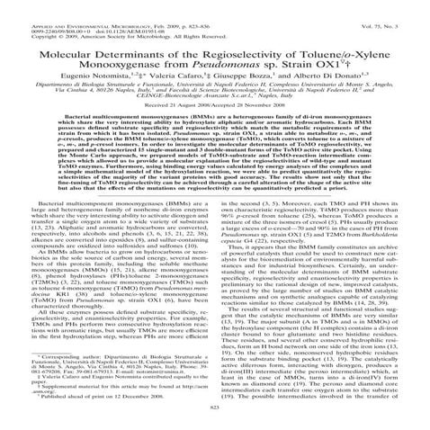 Notomista et al_Applied and Environmental Microbiology_2009