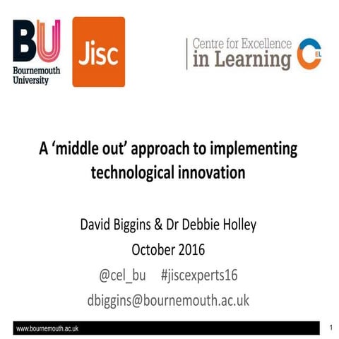 A ‘middle out’ approach to implementing technological innovation 