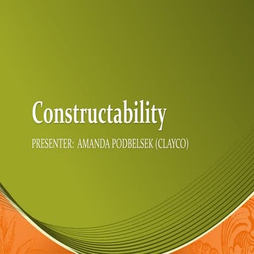 Constructability Presentation 2.29.16