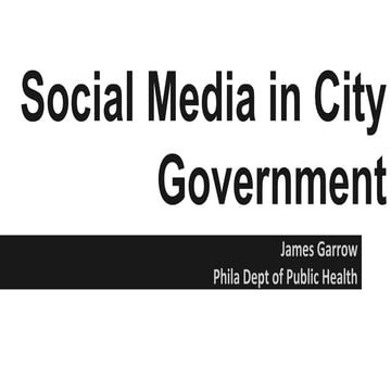 Social Media in City Government