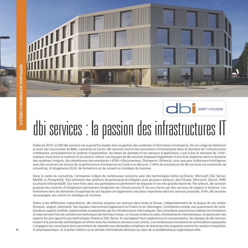 dbi services: la passion des infrastructures IT