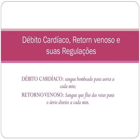 Débito cardíaco