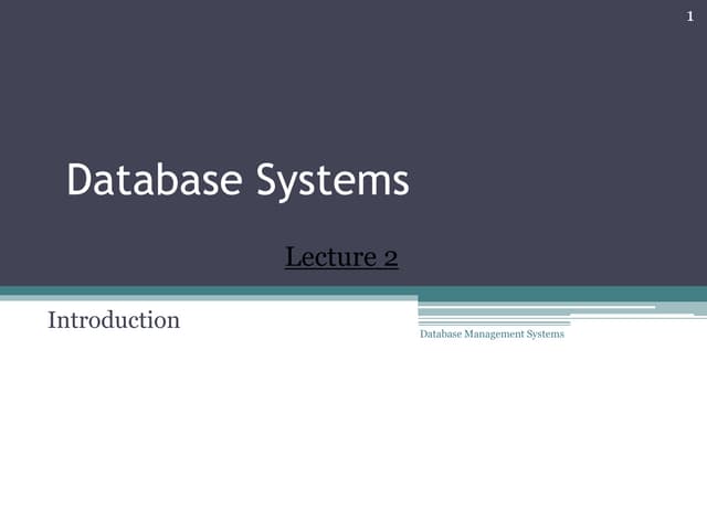 Data base chapter 2 | detail about the topic