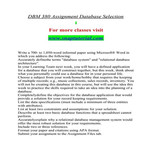 Dbm 380 Exceptional Education-snaptutorial.com