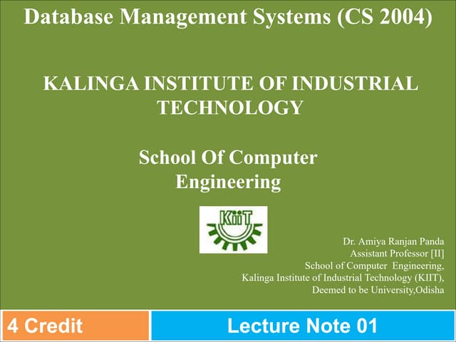 Introduction to Database Management System