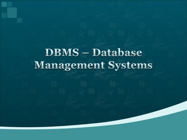 Dbms | PPT