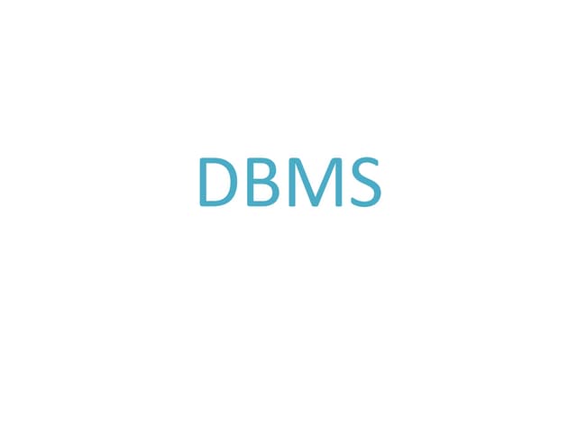 Dbms