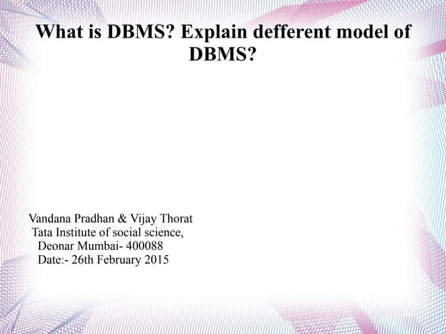 Database Management system