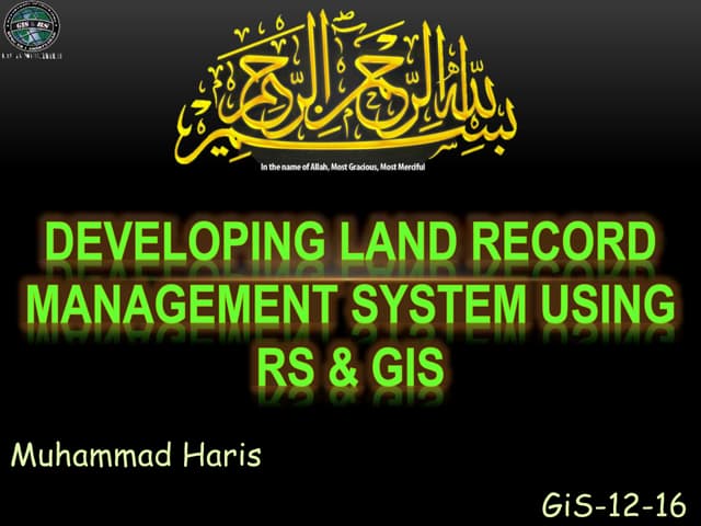 Digital Land Record Management System KP, Pakistan