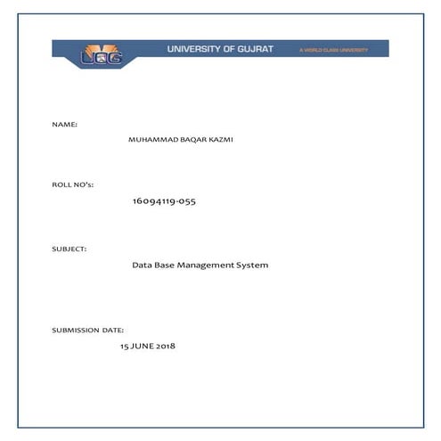 Data base management system 