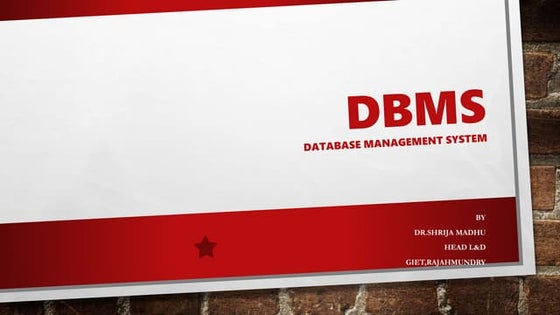 DBMS-Quick Reference
