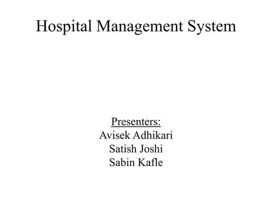 Hospital Management system Database design | PDF