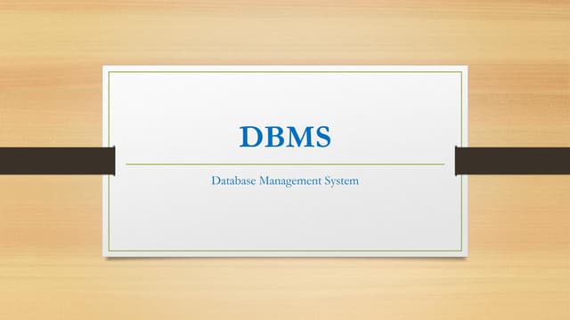 DBMS 1.pdf from computer application for business
