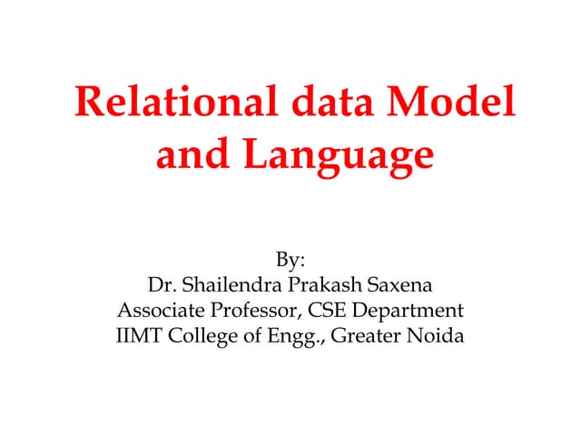 DBMS unit 3.ppt semester 4 btech aktu 2024