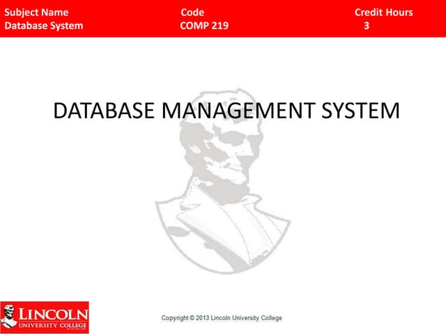 Dbms chap i