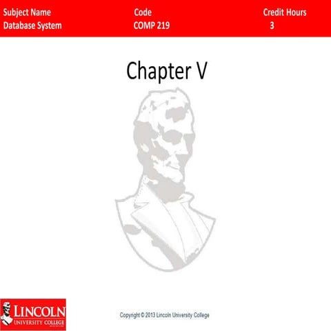 Dbms chapter v