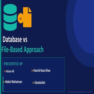 Files Vs DataBase | PPT
