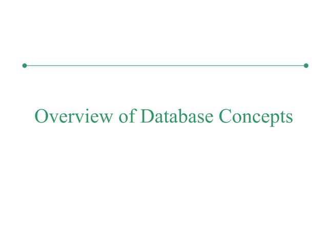 overview of database concept