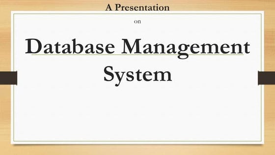 Chapter-1 Introduction to Database Management Systems | PPT