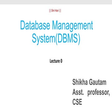 DBMS | PPT