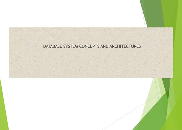 Database models and DBMS languages