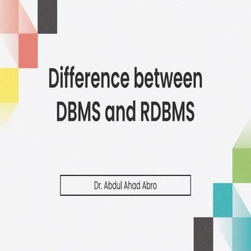 DBMS & RDBMS | PPT