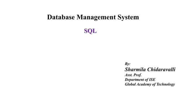DBMS SQL