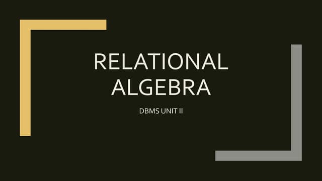 Dbms unit ii