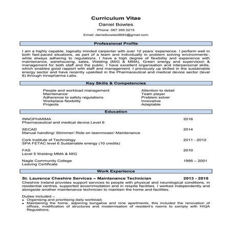 D bowles(final) cv | PDF